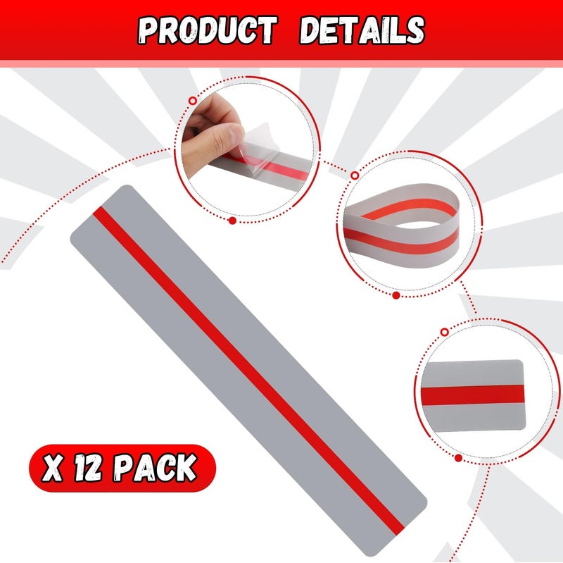 Winfox 12 Pieces Guided Reading Strips,Red Colored Overlay Highlight Bookmarks, Dyslexia Reading Aids for Kids, Teachers - Image 3